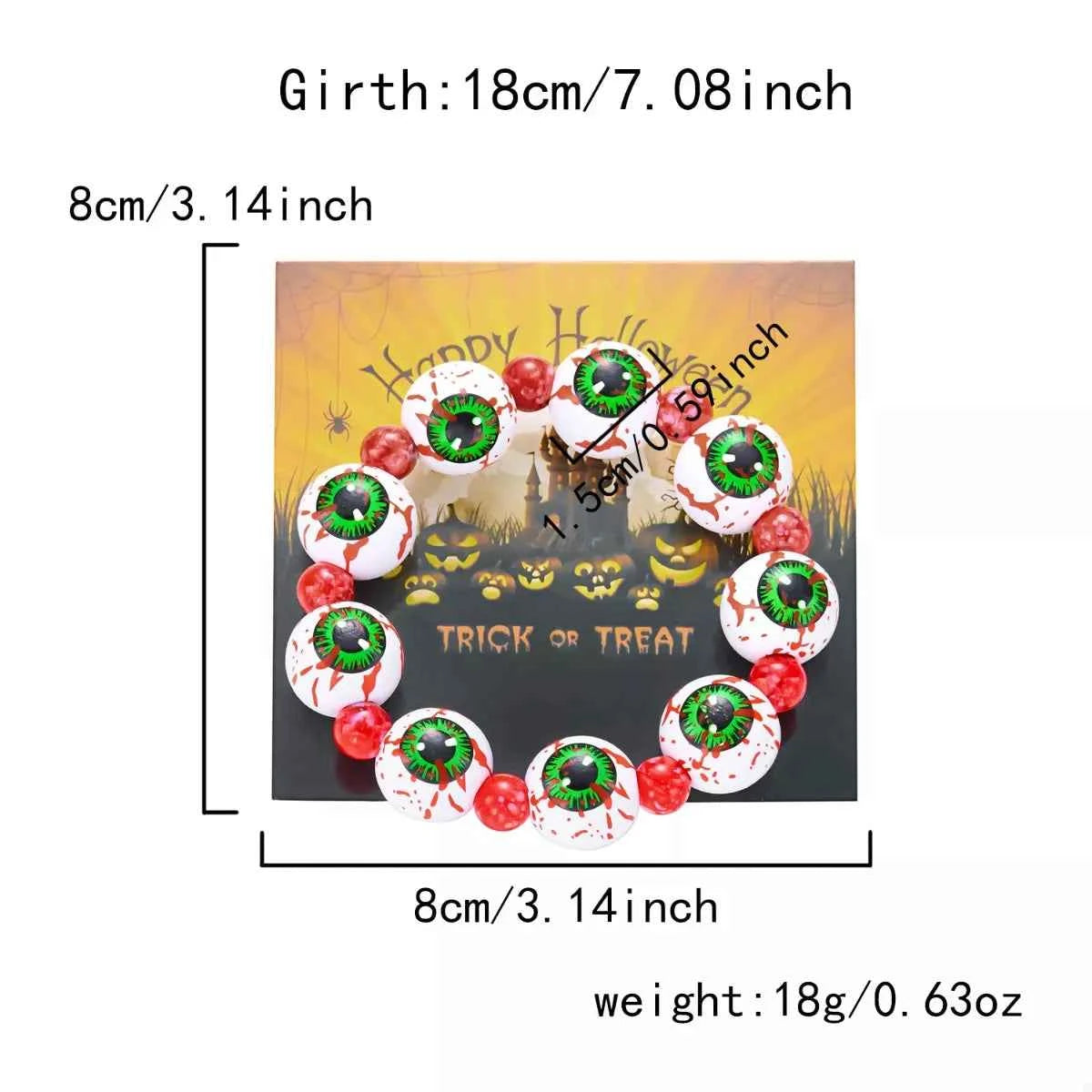 Halloween Beaded Necklace and Bracelet Jewelry Set