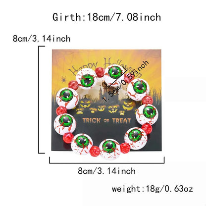 Halloween Beaded Necklace and Bracelet Jewelry Set