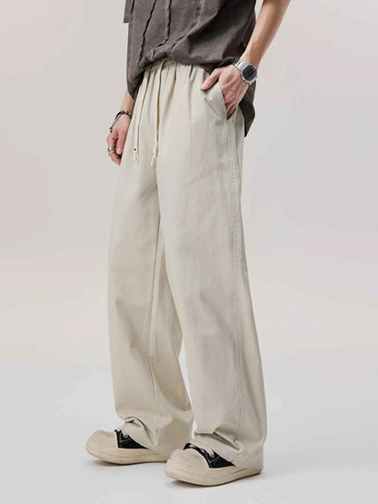Men's Casual Wide-Leg Drawstring Pants
