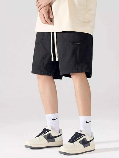 Men's Full Size Cargo Drawstring Shorts Plus Size