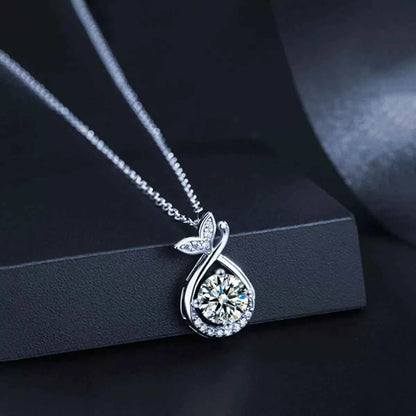 1 Carat Moissanite Pendant Necklace