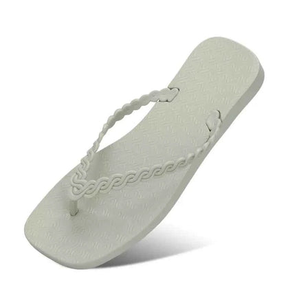 Braided Strap Beach Toe Post Slippers