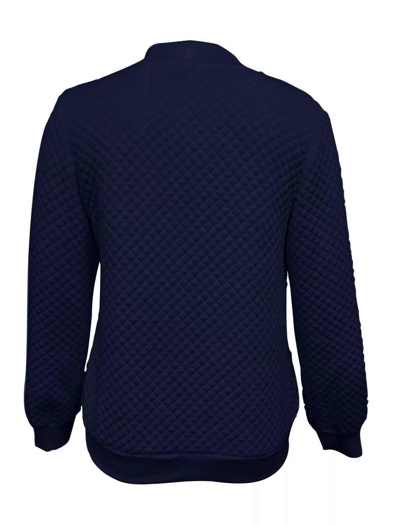 Textured Zip Up Long Sleeve Jacket