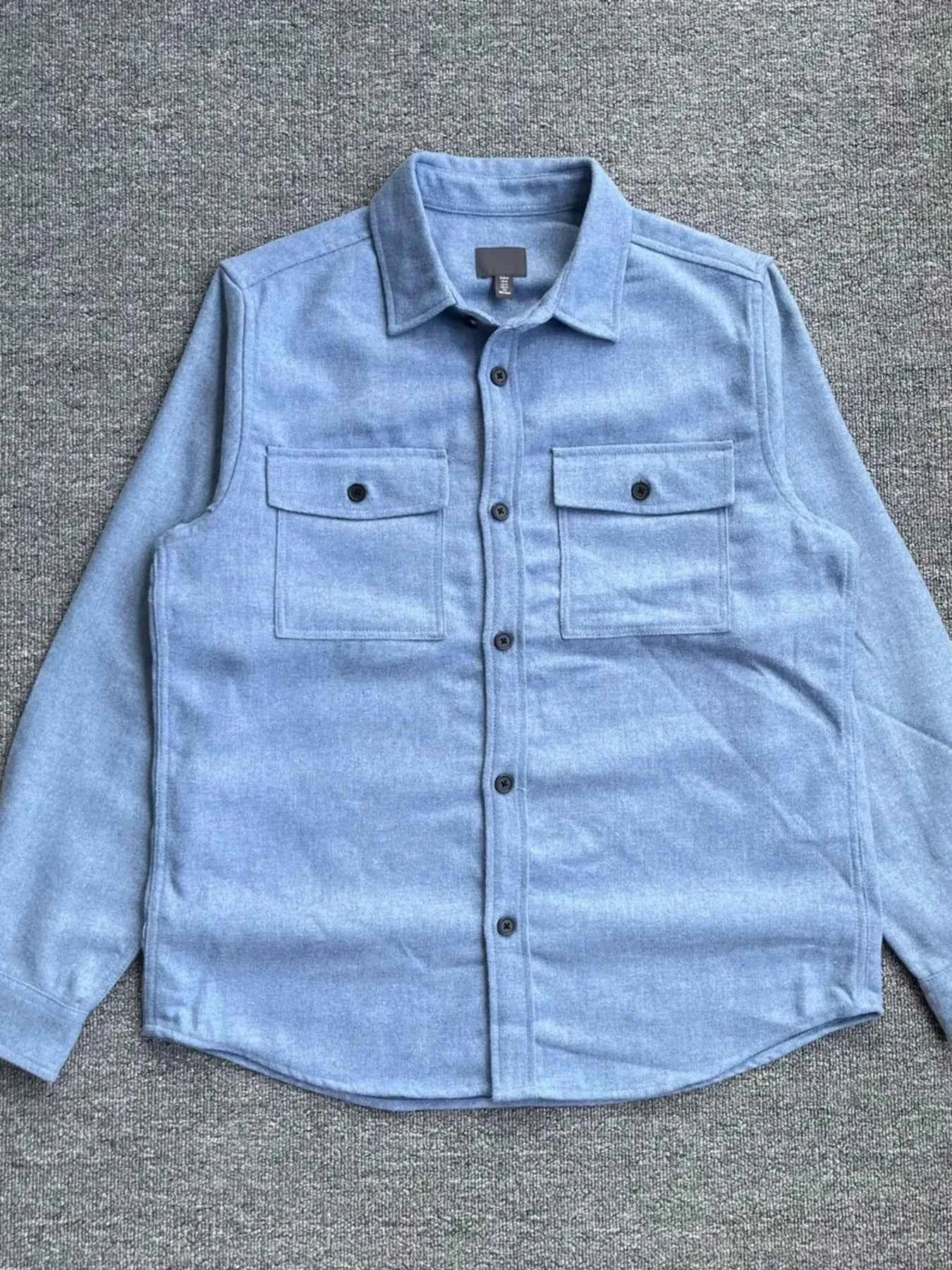 Men's Button Up Long Sleeve Shacket