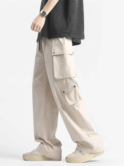 Men's Plus Size Wide Leg Cargo Pants