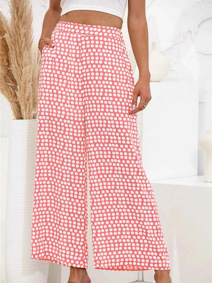 Polka Dot Wide Leg Pants