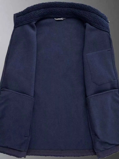 Men's Plus Size Zip Up Vest with Pockets