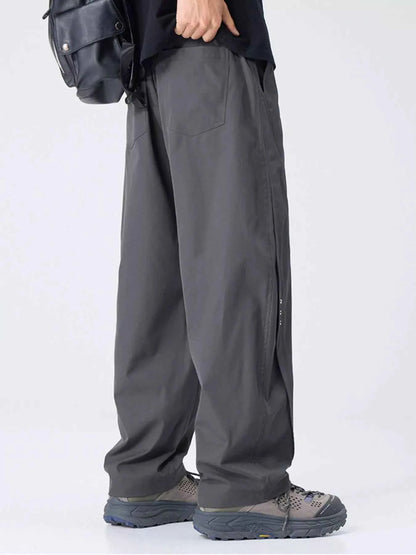 Men's Plus Size Drawstring Wide Leg Pants