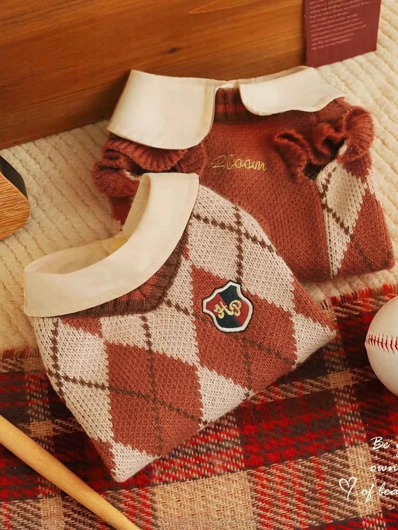 Argyle Pattern Pet Sweater