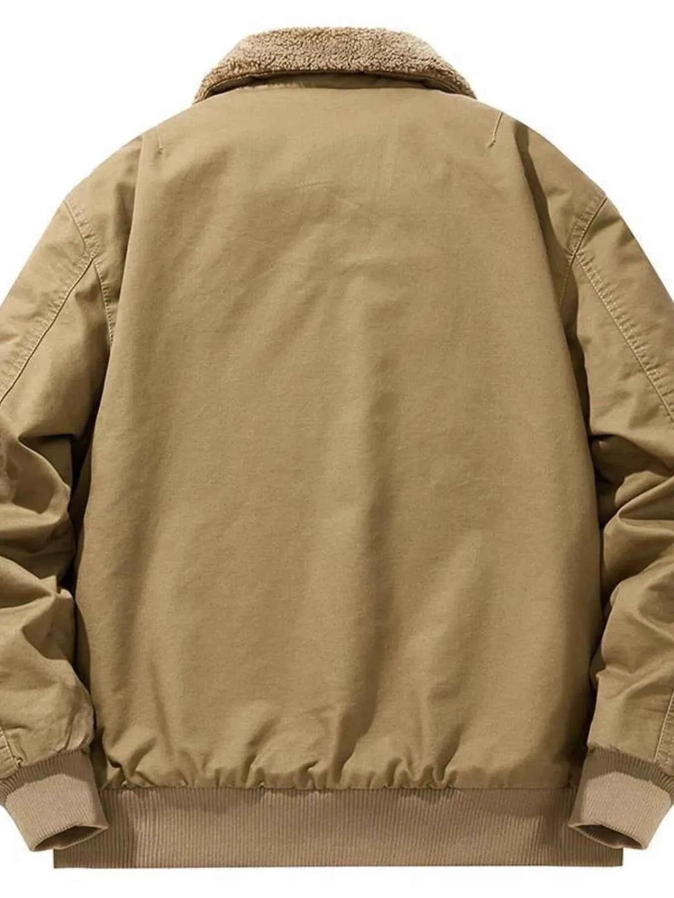 Men's Plus Size Zip Up Long Sleeve Sherpa Jacket