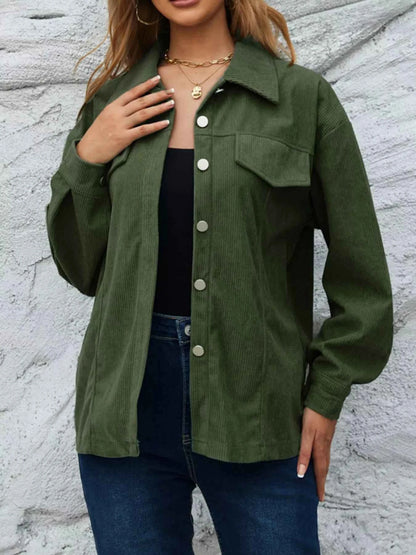Corduroy Button-Down Shacket