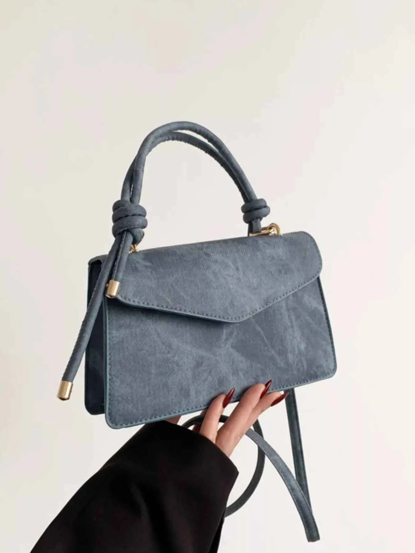 Flap Crossbody Bag with Top Handle