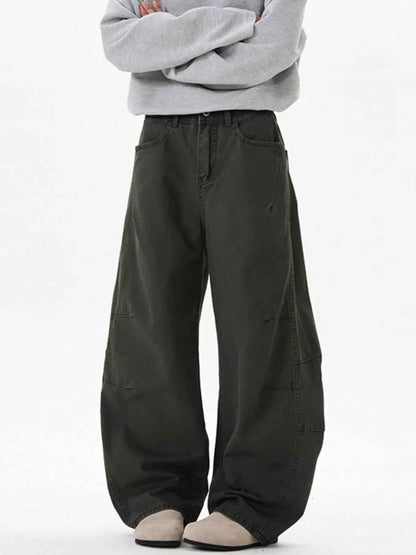 Men's Wide Leg Pocketed Pants