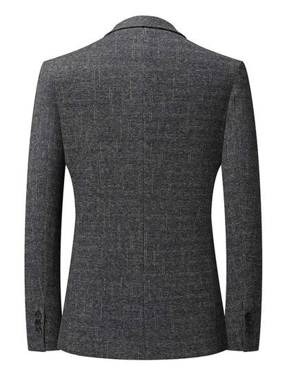 Men's Single-Breasted Tweed Blazer