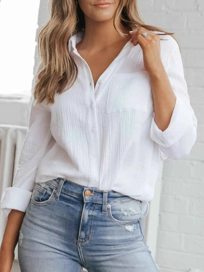 Textured Button Up Shirt