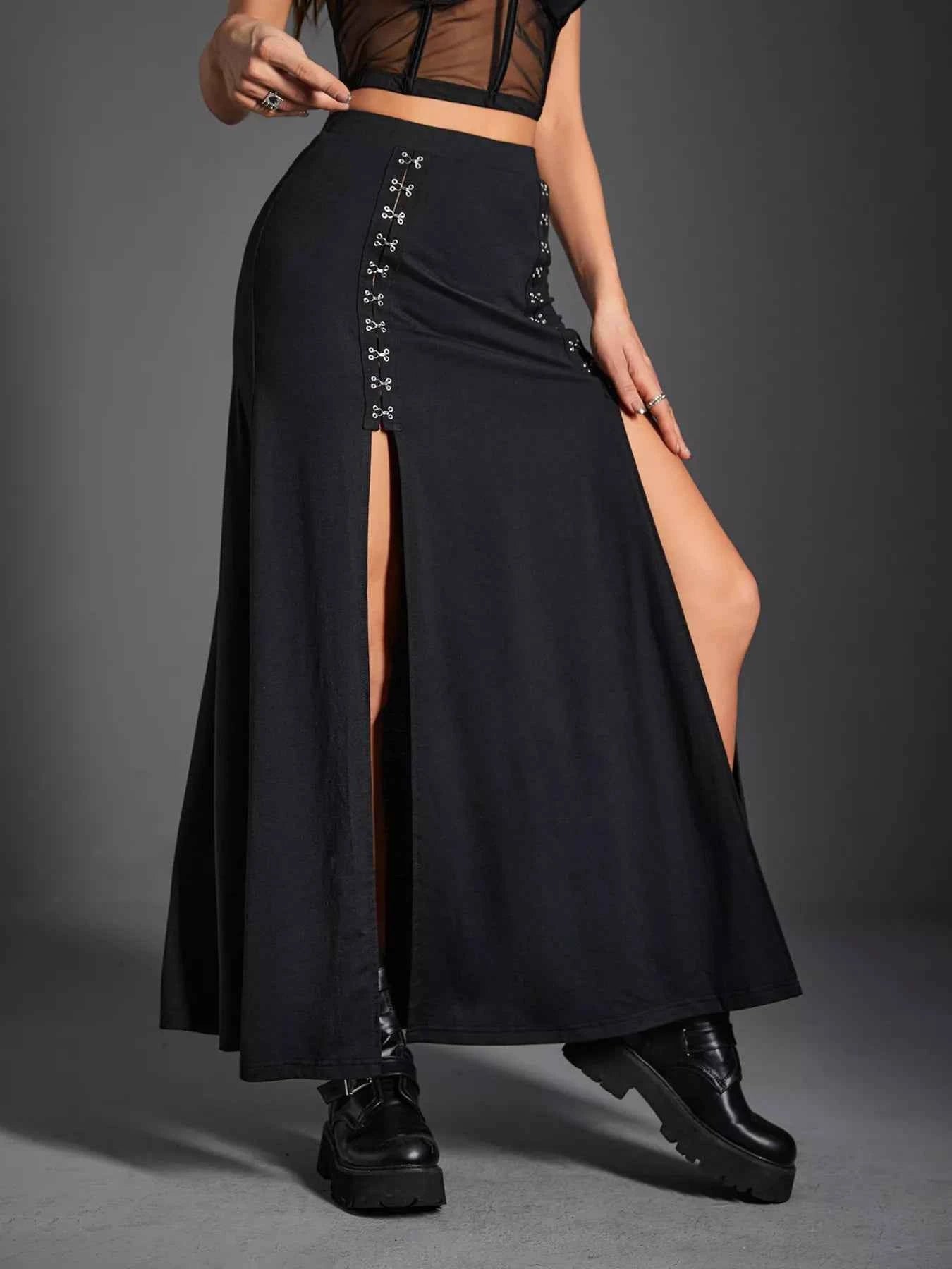 High Waist Slit Skirt
