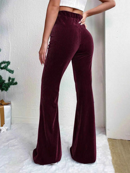 Corduroy High Waist Flare Pants