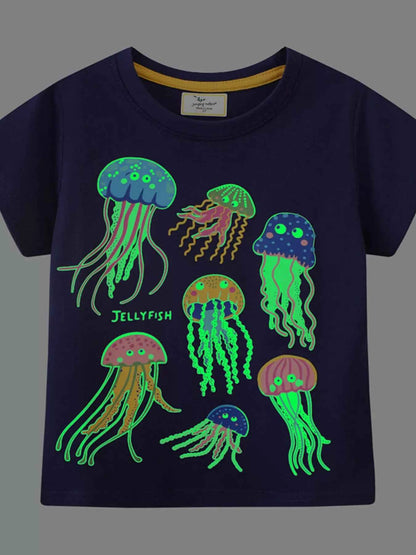 Children's Glow-in-the-Dark Jellyfish Graphic Tee
