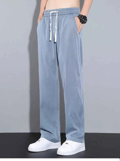Men's Plus Size Casual Wide Leg Drawstring Pants