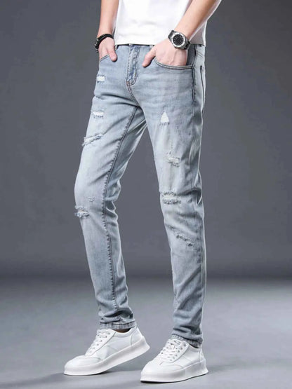 Men's Distressed Slim Fit Jeans