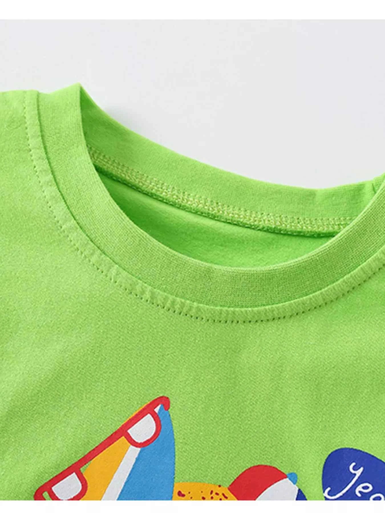 Children's Cartoon Graphic Short Sleeve T-Shirt