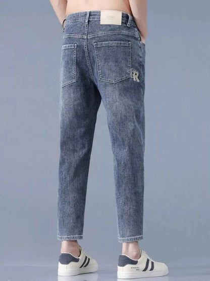 Men's Straight-Leg Wash Jeans