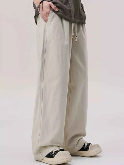 Men's Casual Wide-Leg Drawstring Pants