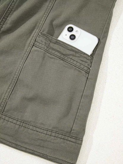 Ruffled Patchwork Denim Jacket Vest