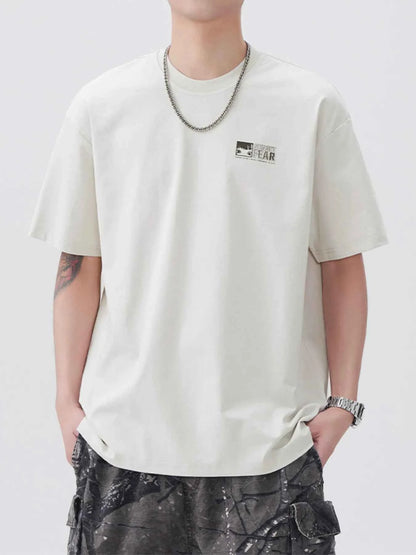 Men's Plus Size Round Neck Short Sleeve T-Shirt