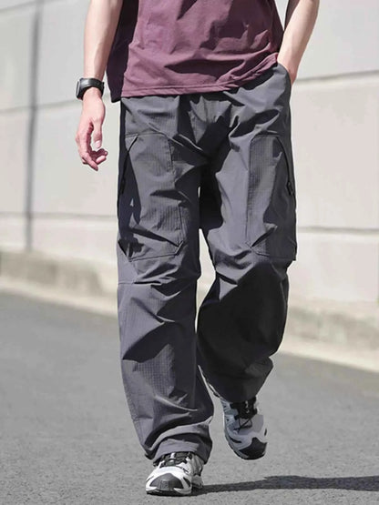 Men's Drawstring Wide Leg Pants