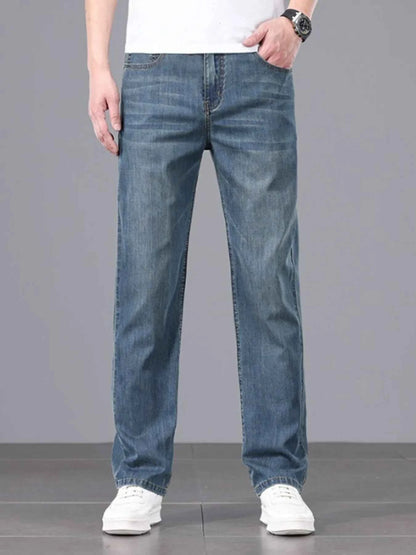 Men's Straight Fit Wash Jeans
