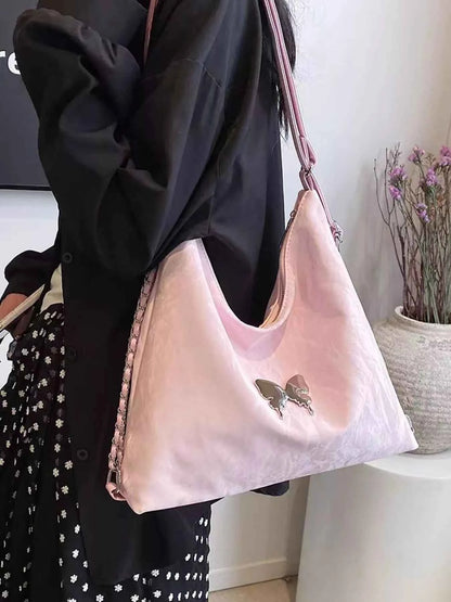 Butterfly Decor Convertible Shoulder Bag