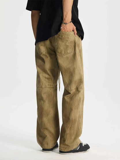 Men's Full Size Wide Leg Pants Plus Size