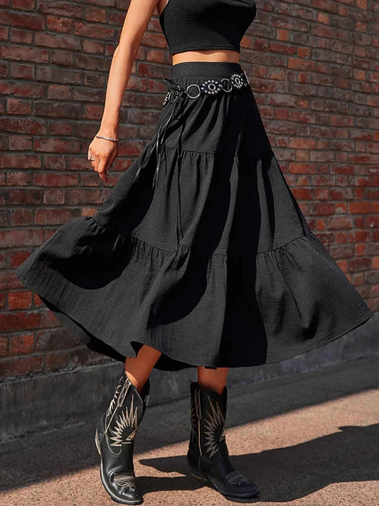 Tiered Midi Skirt