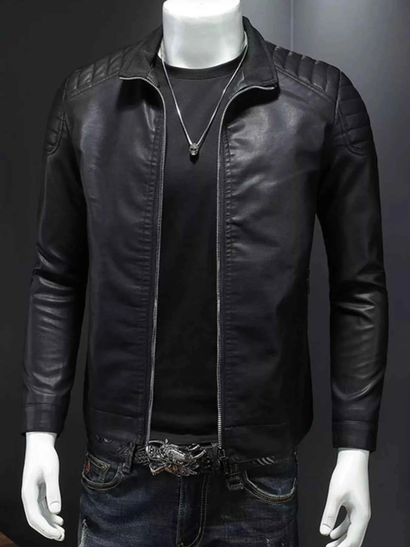 Men's Plus Size Zip Up Long Sleeve Jacket