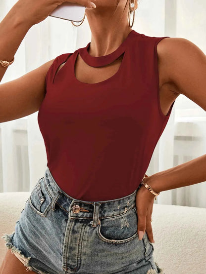 Cutout Sleeveless Tank Top