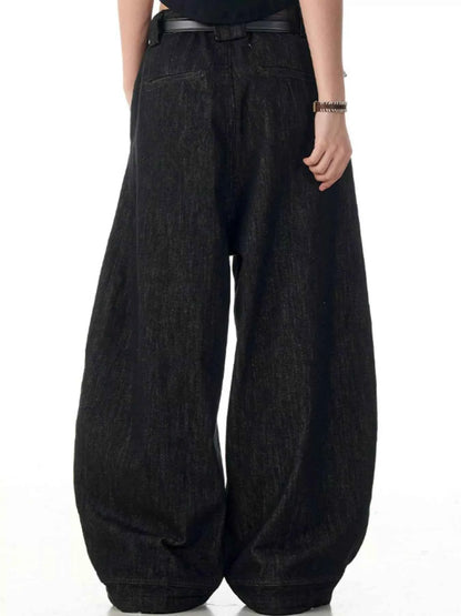 Men's Wide Leg Wash Jeans